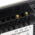 AC 110V-240V 1 Way 1 Gang Crystal Glass Panel LED Light Smart Touch Screen Wall Switch. 