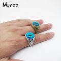 New Arrival Dragon Eye Cat Eyes Handmade Glass Dome Sauron Eye Jewelry Adjustable Vintage Rings. 