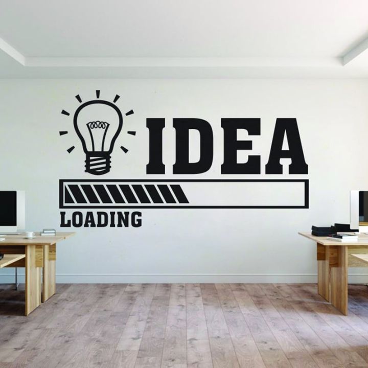 Jade Gallery Caspia Office Loading Ideas Motivational quote Wall Decal Sticker Vinyl 2 X 1 Feet Wall Decor decoration Stickers For office multinational companies Black color