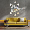 Acrylic Triangle Mirror Wall Sticker Sets, DIY Geometric Removable Acrylic Mirror Wall Decal, 3D Wall Stickers, Personalized Art Triangular Mirror for Home Living Room Bedroom Décor. 