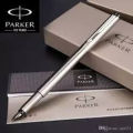 Parker Vector Silver Metallic Fountain Pen and Rollerball Pen Set. 