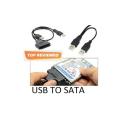 Best USB 2.0 SATA 7+15pin to USB 2.0 Adapter Cable for 2.5 HDD & SDD For Laptop Hard Disk Drive. 