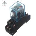 【Footprint】 Power Relay LY2NJ Socket Base 220V AC Coil Miniature Relay DPDT 8 Pins 10A 240VAC LY2 HH62P LY2 JQX-13F With PTF08A. 