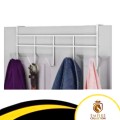 Over Door Hanger with 7 Hooks Metal Over the Door Towel Hook Organizer, Hanging Storage Rack for Hat, Coats. 