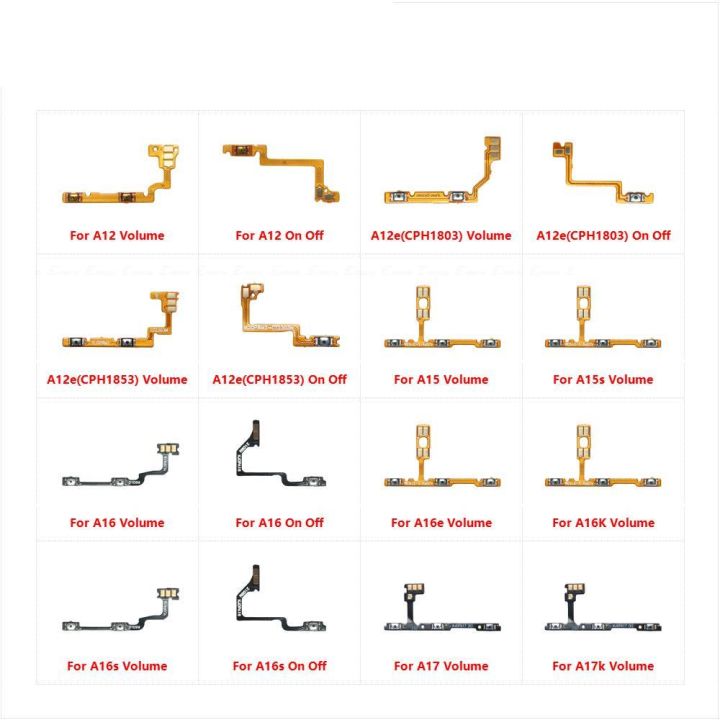 Power ON OFF Mute Switch Control Key Volume Button Flex Cable Parts For OPPO A12 A12e A15 A15s A16 A16e A16K A16s A17 A17k