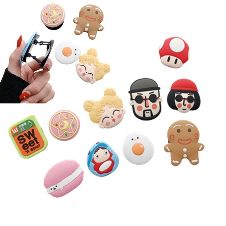 Cute Movie Element Socket Pocket Finger Grip Ring Phone Holder for IPones 14 Anime Mobile Phone Griptok Expanding Stand Bracket