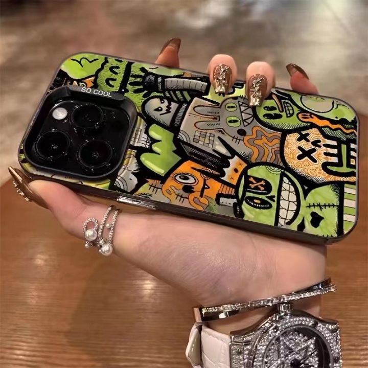 Casing For ITEL A60 Protection Shockproof Cartoon Graffiti Monster Phone Case