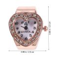 Ring Watch Gold Dainty Rings Men Heart-shaped Finger Clock Movement Metal Women. 