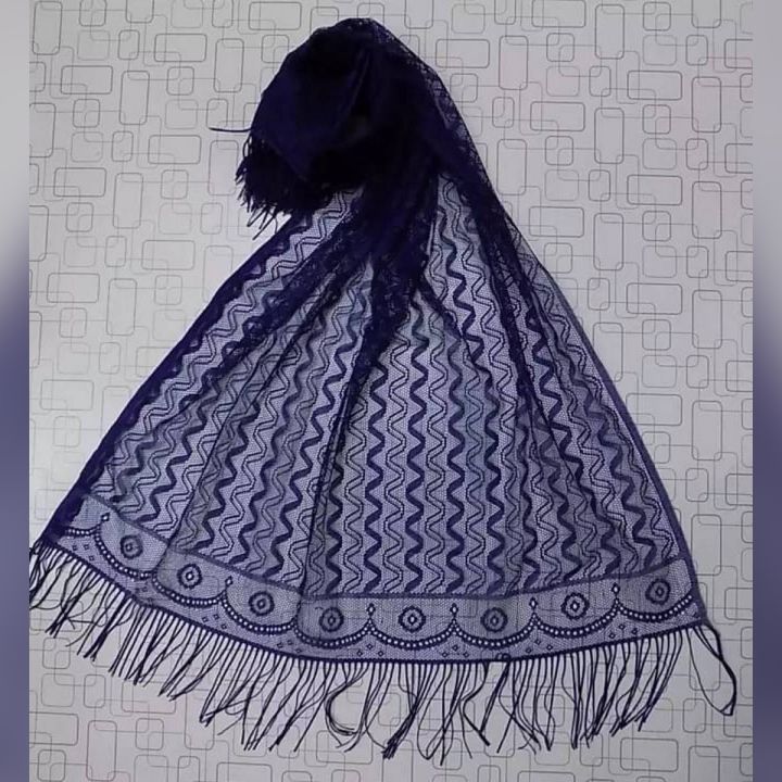 Beautiful Blue Stole Light weight Narrow Net Stole Spider Linen scarf For Ladies and Girls and Many More Colours on SubRung Black Yellow White Blue Red Pink