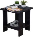 Elegant Modern Rectangular Side Table with Open Storage for Living Room/Bedroom - 16"x16"x17". 