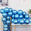 15 Silver Metallic Balloons Pack For Birthday - Anniversary Decoration - Party Decoration Chrome Balloons For Home Decoration. 