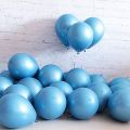 Super Metallic / Chrome Light Blue Balloons 10Pcs 12 Inch. 