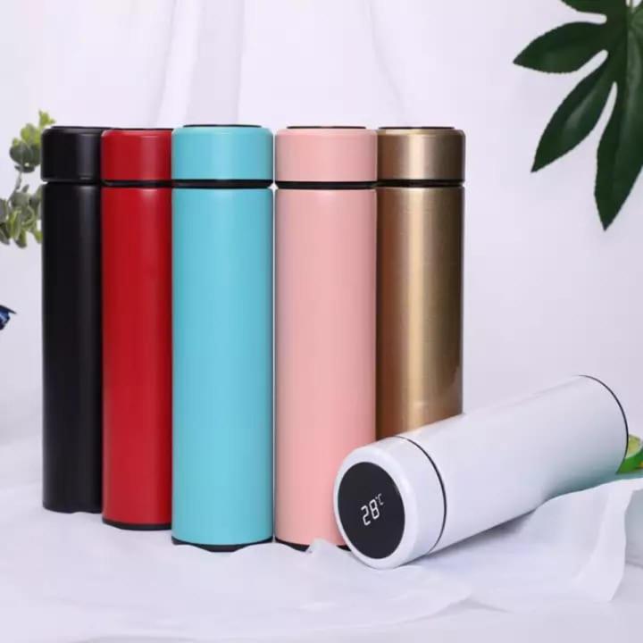 500ML Smart Thermos Water Bottle Led Digital Temperature Display Stainless Steel Coffee Thermal Mugs Intelligent Insulation Cups