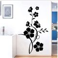 Flower Wall Sticker for bedroom, Living Room ( 24 by 48 Inches). 