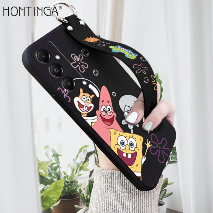 Hontinga for Samsung A05S Back Cover Wrist Strap Sea Creatures Phone