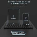 Jelly Comb B046 Multi Device Rechargeable Wireless Bluetooth Keyboard. 