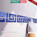Gift City Blue Mirror Tile Stickers | Self-Adhesive Acrylic Wall Décor | DIY Home Decoration – 5/10/20/40/80 Pcs (60x60mm). 