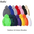BOLUBAO Trendy Brand Men Solid Hoodies Men's High Street Fashion Hooded Sweatshirts Casual Pullover Hoodies Sweatshirts Male. 