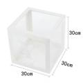 Unik 4pcs Baby Boxes White Pink and Blue Cardboard DIY Transparent Balloon Box Party Supply Decoration baby shower decoration full set its a boy decoration items baby boy balloon  its a girl decoration baby shower. 