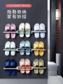 3 In 1 Wall Mounted Slipper Rack Folding Spacesaving Shoe Rack Multi-functional Unique Slipper Rack Organizer And Towel Shelf. 