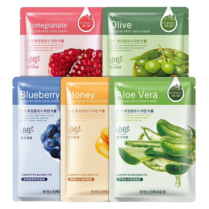 Bioaqua - Hchana Pack Of 5 Skin Care Moisturizing Face Sheet Mask 30Gm*5