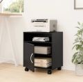 Mobile Printer Cabinet, Printer Stands with lockable wheel, Light Wood Rolling Work Cart with Door for Home Office. 