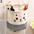 Plaid Dots Print Kitchen Wall Hanging Organizer Pocket Holder Storage Bag. 