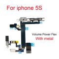 New Power Button On Off Flex Cable For iPhone 5 5S SE 2016 2020 Mute Volume Switch Connector Ribbon Parts. 