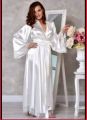 Satin Silk White Nighty for Women Elegant and Soft Sleepwear. 