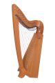 Gevon Ash wood Irish Harp 15 strings with semi tone levers, tuning key, carry bag and spare strings. 