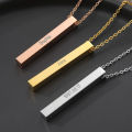 Customized 3D Gold Bar Locket For Girls & Boys With Beautiful Box. 