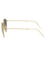 Ray-Ban Round Metal Polished Gold Frame Grey Gradient Lenses-RB3447-001/71-50. 