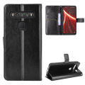 Holster Flip Stand Wallet Crazy Horse PU Leather Case For TCL 10 5G UW Cover. 