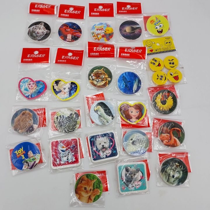 DIFFERENT CHARACTER ERASER SET ( PACK OF 10 ERASERS )