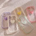 3D Love Heart Silicone Phone Case For IPhone 11 12 13 14 15 Pro Max 7 8 Plus Se 2020 XS Max XS XR Covers Shockproof Phone Casing Shell. 
