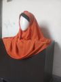 Double loop Hijab, Orange Double hole Hijab, Girls Scarf, ancy Hijab, Diamondize Hijab, Latest Hijab. 