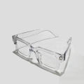 UrbanHive.pk Premium White Transparent Glasses for Men & Women – Trendy Oversized Chunky Square Shape Eyeglasses – Lightweight Anti-Blue Light Fashion Frames for Girls & Boys. 