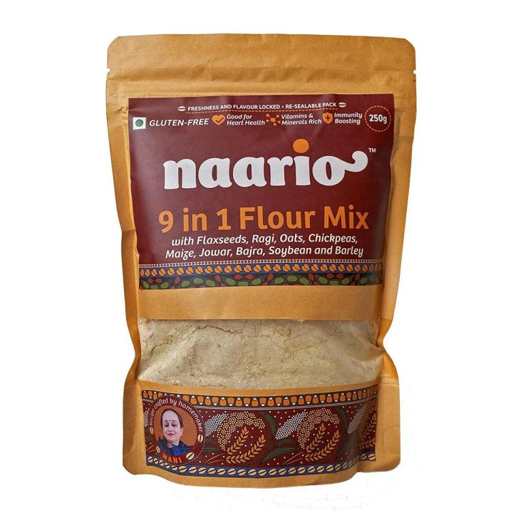9-in-1 flour mix (250g) | Ultra Low carb atta | High Protein flour | No wheat flour | Gluten Free | Immunity boosting | Brainfood | Good for heart