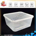 Disposable Food Storage Boxes - Clear Transparent Plastic 1500ml. 
