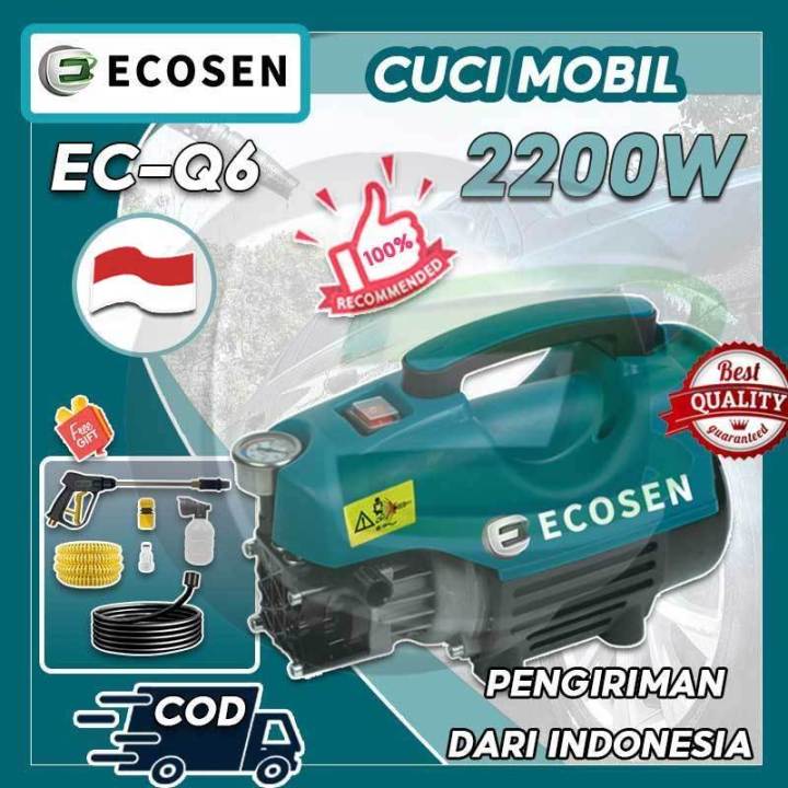 ECOSEN Water Jet High Pressure Washer -Induction Copper Winding Motor - 2200W - 210Bar Auto Suction System