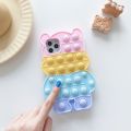 Bubble Case for Redmi Note 10 10s 9 9Pro 9s 9T 8 8 Pro Cute Lovely Rainbow Pressure Relieve Push Bubbles Protective fidget Silicone Soft Phone Cover. 