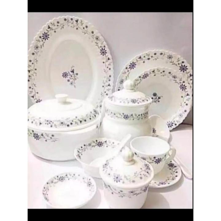 72 Pieces - Marble Dinner set For 8 Person Service