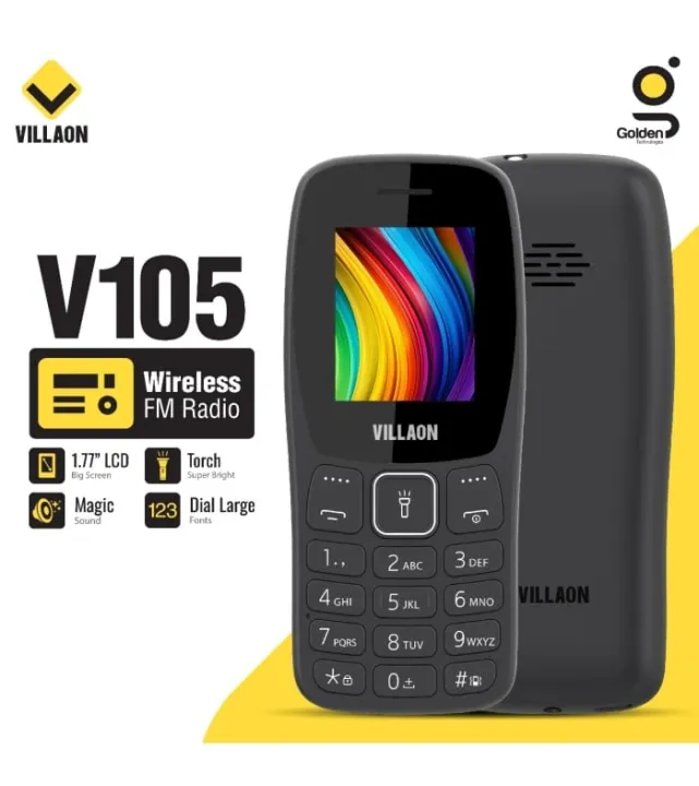 Vallion Phones Villaon V110 & V105 Keypad Mobile Phones – Dual SIM, Wireless FM Radio ...
