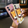 YIWESAN For vivo Y55s 5G Case Thin Side Edge Square New Design Phone Cases Plating Pattern Cartoon Fashion Lion Silicone Casing Full Back Cover Camera Protection Shockproof Softcase. 