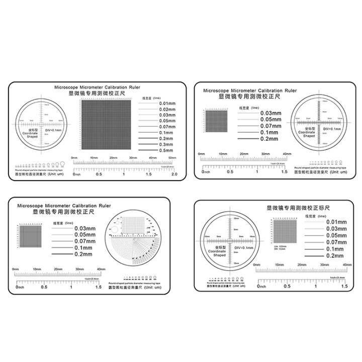 Soft Ruler Microscope Micrometer Calibration Slide Line Width Particle ...
