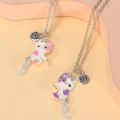 2Pcs/Set Kitty Magnet Best Friend Girlfriends Necklace Pendant for Women Girl. 