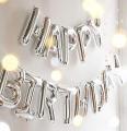 Contemporary Black and White Birthday Decorations (Including Birthday Foil + 30 Balloons Black & White +2 x Stars With Combo Of Fairy light ) Happy Birthday Decorations-Party & Birthday Themes -Birthday Items & Home Decor For Boys & Girls. 