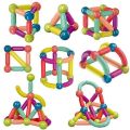 64 Pieces Magnetic Toys Building Blocks - Large Magnets Bar and Balls Construction Set - 25 / 36 / 42 / 64 Pieces Montessori Educational Kids Toys For Children Early Educational Toys Set, Magnetic Building Sticks Kit Kids Gift for Age 3+, Recreational Bui. 
