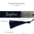Book Mark- Resin- Customized Name - Customized Color- Novel Bookmark - Reading Bookmark. 