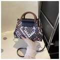 2 Pc Women's Ethnic Style Tassel Khaadi Crossbody Bags. 